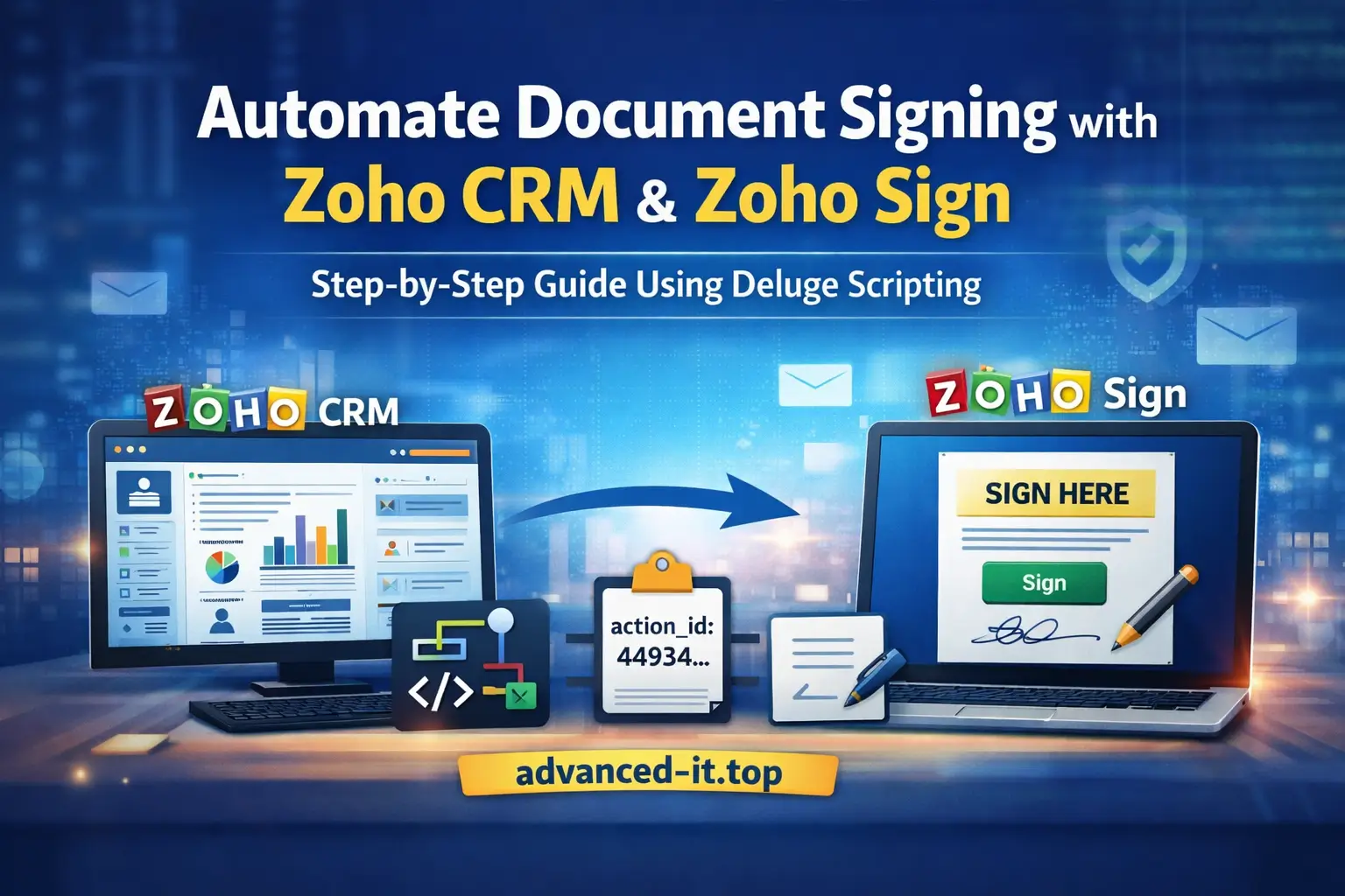 Zoho CRM & Zoho Sign Automation Using Deluge - Advanced IT
